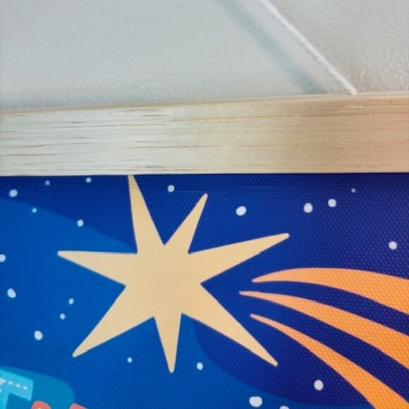 Wall Decor kids Canvas scroll 16x20,pine wood panels,cotton string for hanging. - Picture 9 of 9